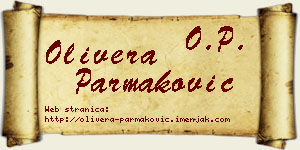 Olivera Parmaković vizit kartica